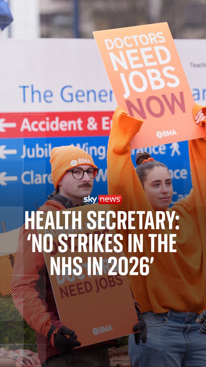 Wes Streeting has pledged to do all he can to avoid industrial action in 2026, as doctors in England return to work following a five-day walkout. Sky's Rachael Venables reports. 🔗