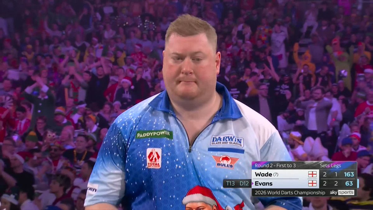 EVANS BLOWS SIX DARTS AT 63!!! It is an absolute mess from Ricky Evans as he blows the chance to win, and James Wade forces the tie-break. 📺 #WCDarts | R2