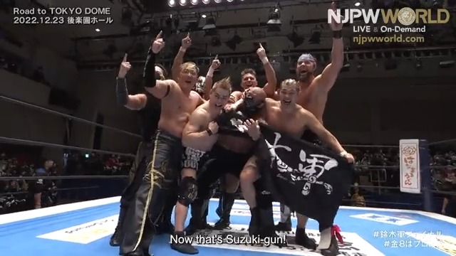3 years ago today, Suzuki-gun disbanded and had their last hoorah after existing for 11 and a half years. Takashi Iizuka's surprise appearance in the end still makes me smile.