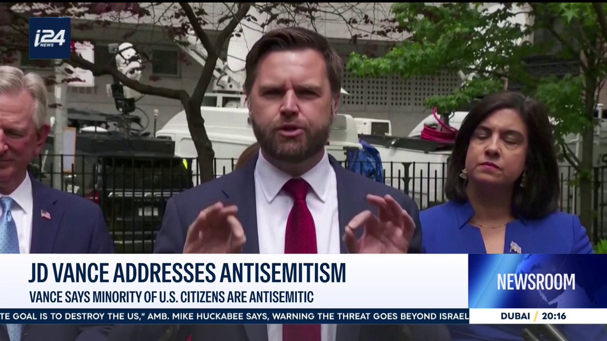 “The Vice President claims antisemitism is ‘overstated’ and criticizes those raising concerns, accusing them of avoiding a conversation about Israel.” Senior US Correspondent Mordechai Wagenheim breaks down the latest with David Matlin