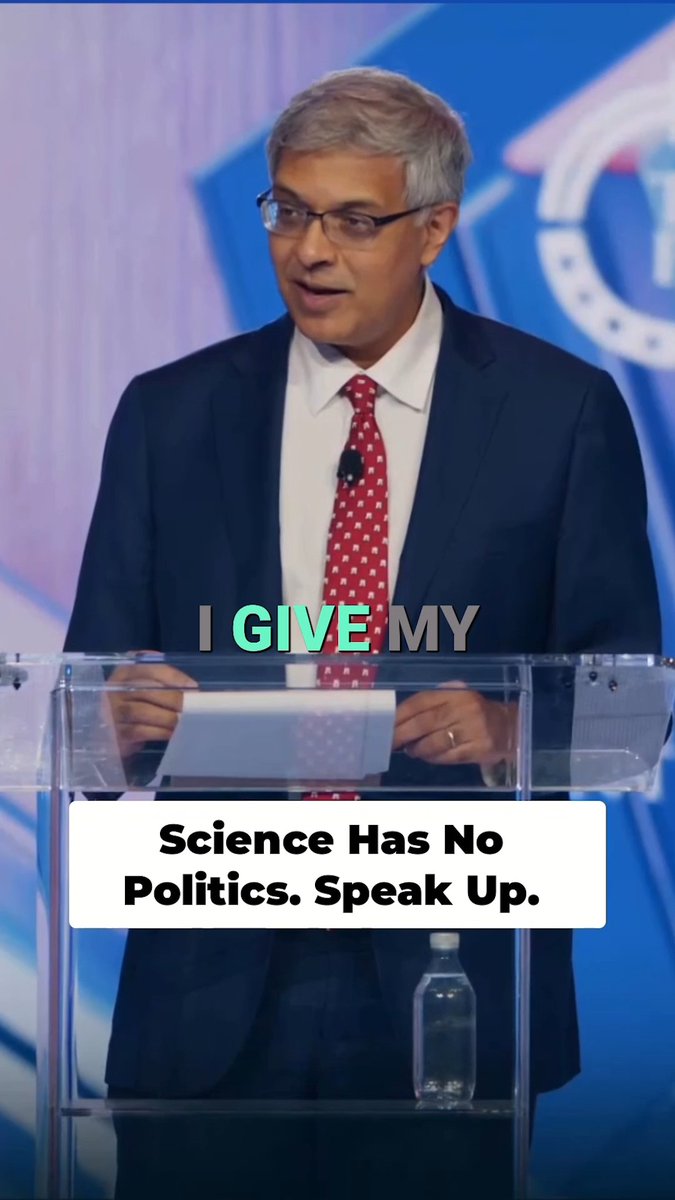 This weekend, I spoke at Turning Point USA’s AmericaFest in Phoenix, Arizona 🇺🇸. I encouraged young scientists to enter the field, not give up, study hard, and think independently. There is no longer a mindset of “we are the science” imposed by an authoritarian group at the NIH. Academic freedom leads the way to gold-standard science. That science leads the way to making America healthy again. For my full speech ➡️