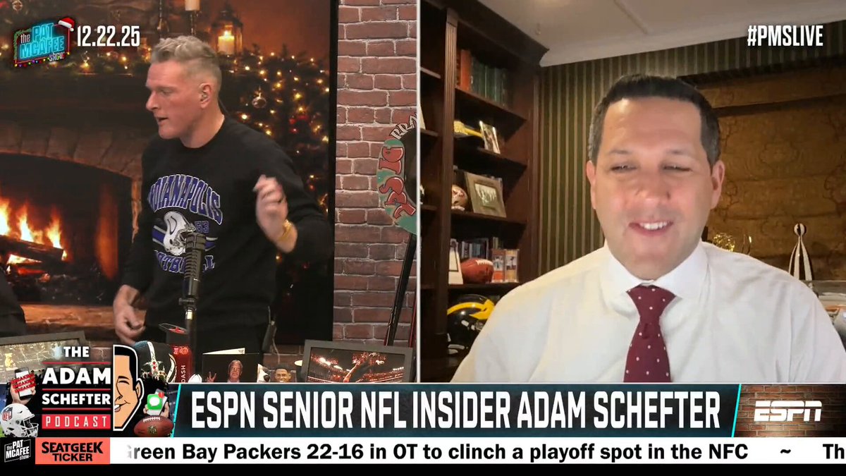 "Jordan Love is in concussion protocol and Malik Willis banged up his shoulder.. At least one of those guys should be able to go on Saturday" ~ Adam Schefter #PMSLive