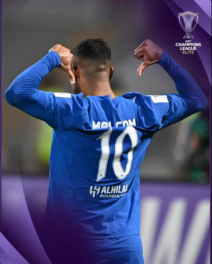 ومن غيره في المكان المناسب 😎 هكذا منح مالكوم نادي الهلال السعودي التقدم والنقاط الثلاث 👌 #دوري_أبطال_آسيا_للنخبة | #الشارقة_الهلال