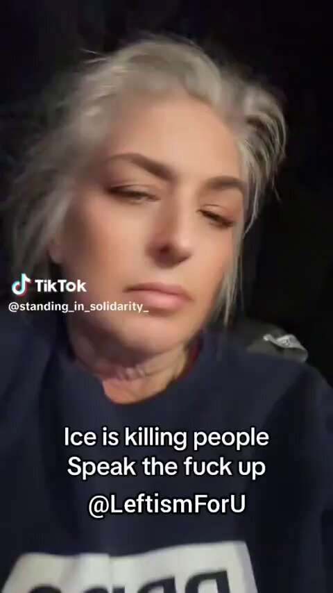 "ICE is killing people. They are beating them in the streets to death. I'm not showing you the videos... The real people that want to help don't need to watch the videos... You can believe me or not... You're next if you don't stop this."
