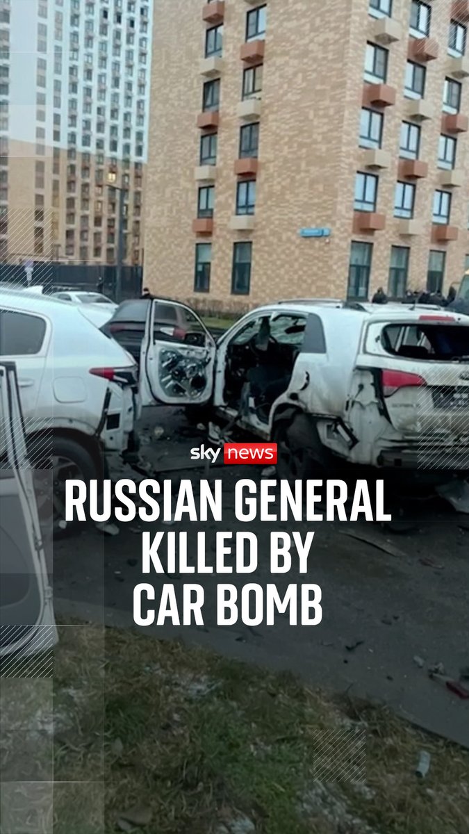 Russian Lieutenant General Fanil Sarvarov has been killed after an explosive device detonated underneath his car in southern Moscow. Sky's Ivor Bennett reports. 🔗
