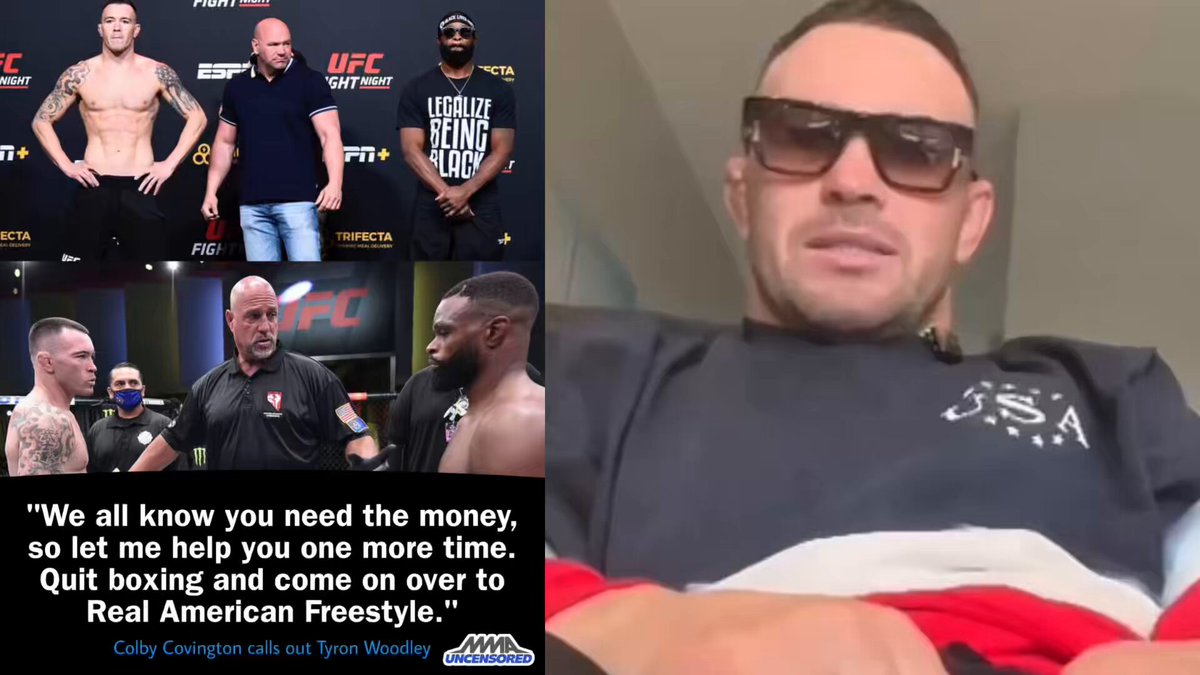 Colby Covington calls out Tyron Woodley for a rematch: "We all know you need the money, so let me help you one more time. Quit boxing and come on over to Real American Freestyle.” 👀
