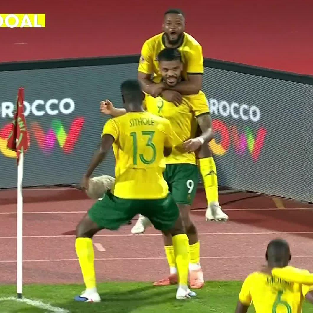 Lyle Foster steps up in Marrakesh. What a way to end South Africa's 21-year wait for an opening win at AFCON 🤩