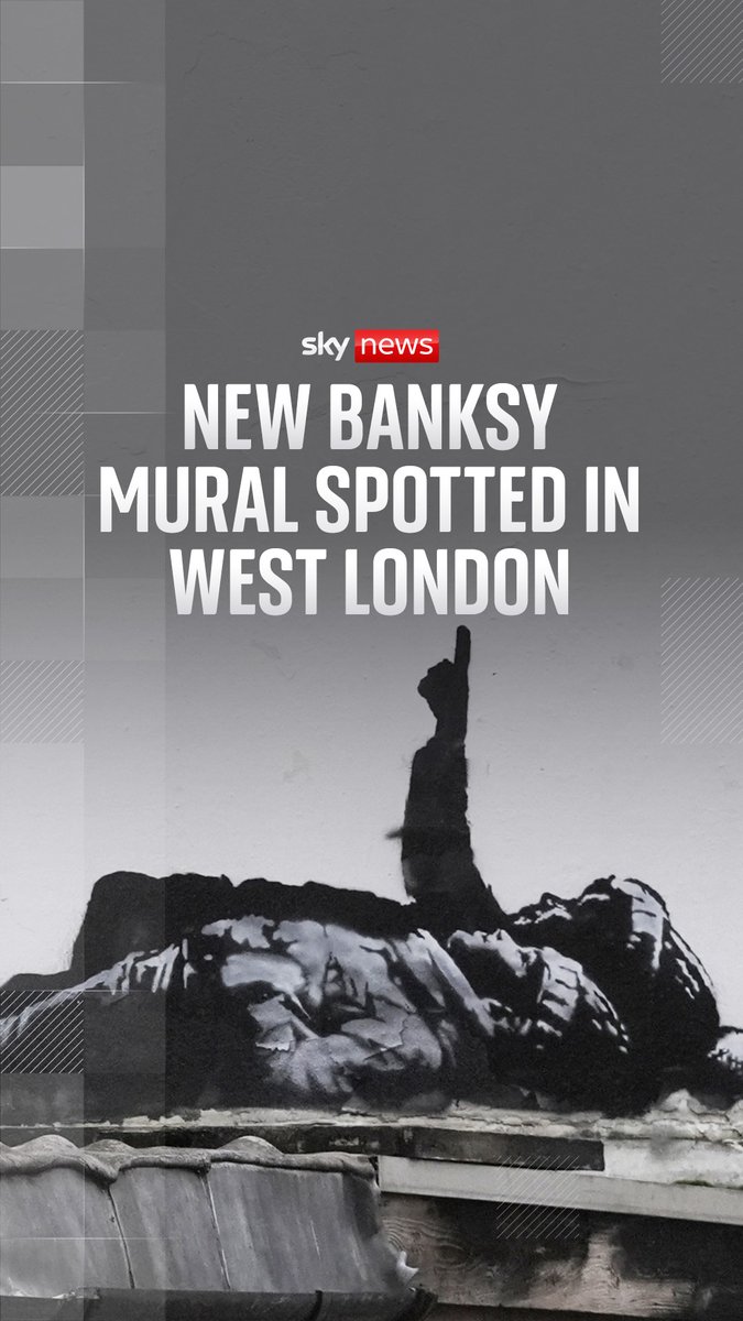 Elusive street artist Banksy confirmed he was behind a new mural that appeared in Bayswater in west London. The mural shows two children lying on the ground dressed in winter clothes, with one of them pointing towards the sky. 🔗