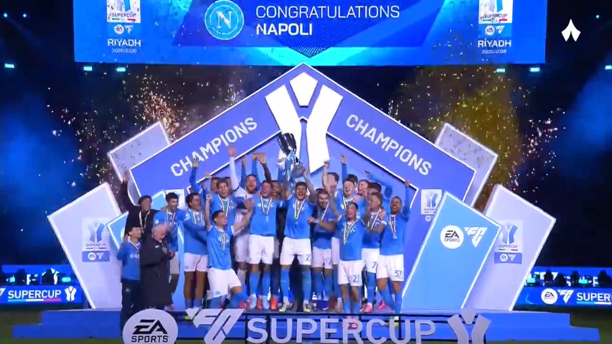 ๐ฎ๐น๐ฉต NAPOLI LIFT THE SUPERCOPPA ITALIANA FOR THE FIRST TIME IN 11 YEARS! ๐