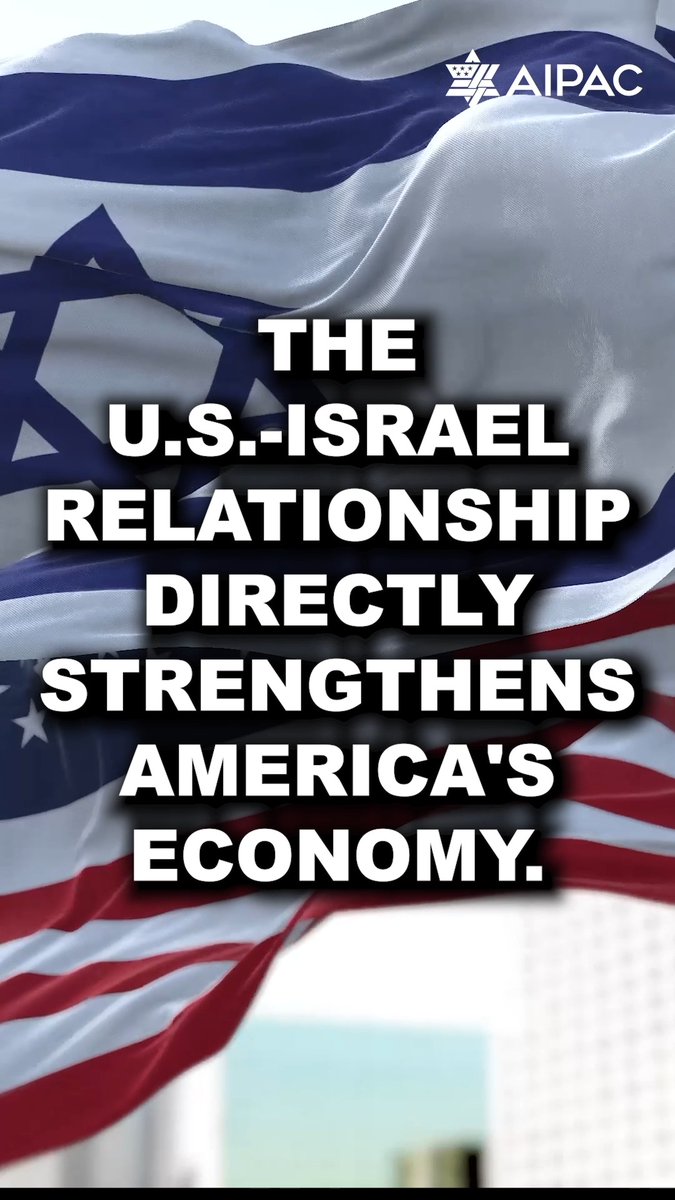 A strong U.S.-Israel relationship makes America more prosperous and fuels our economy. 🇮🇱🇺🇸