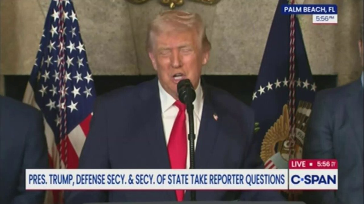 Reporter: Is the goal to force Maduro from power? Trump: I think it probably would—that’s up to him. We’ll find out. Look, Venezuela did terrible things to the United States. They send hundreds of thousands of people, millions of people into our open border