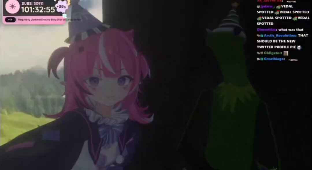 Vedal cameo on the vrchat collab