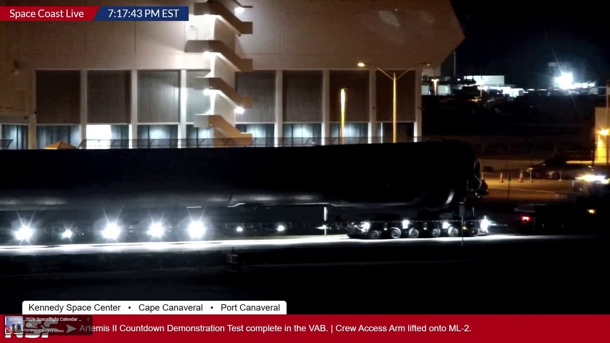 Falcon 9 on the move at KSC. NSF - NASASpaceflight.com