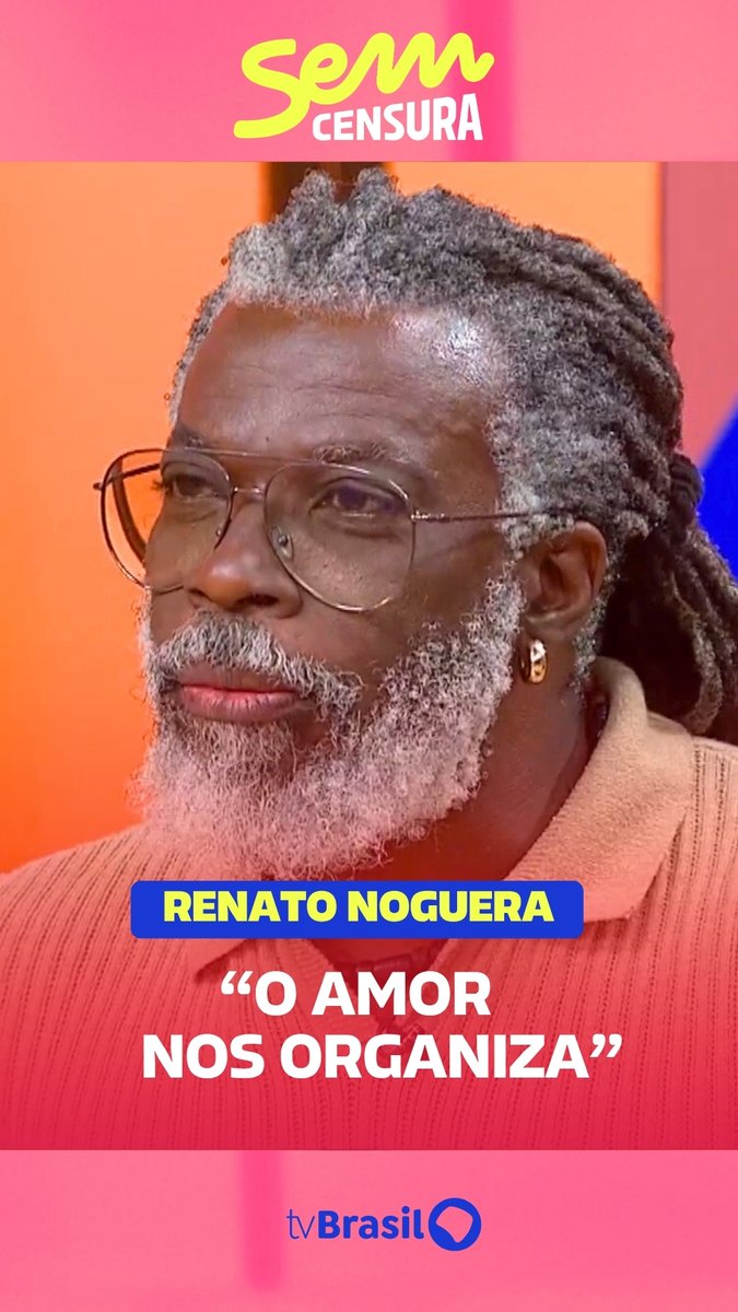 No #SemCensura, o filósofo Renato Noguera falou sobre como o amor é um afeto que estrutura a vida, um catalisador do bem viver. Um olhar profundo e cuidadoso em tempos atuais. “O amor nos organiza.” 💭 Veja no YouTube da TV Brasil, app TV Brasil Play ou ouça no Spotify! 💻🎧