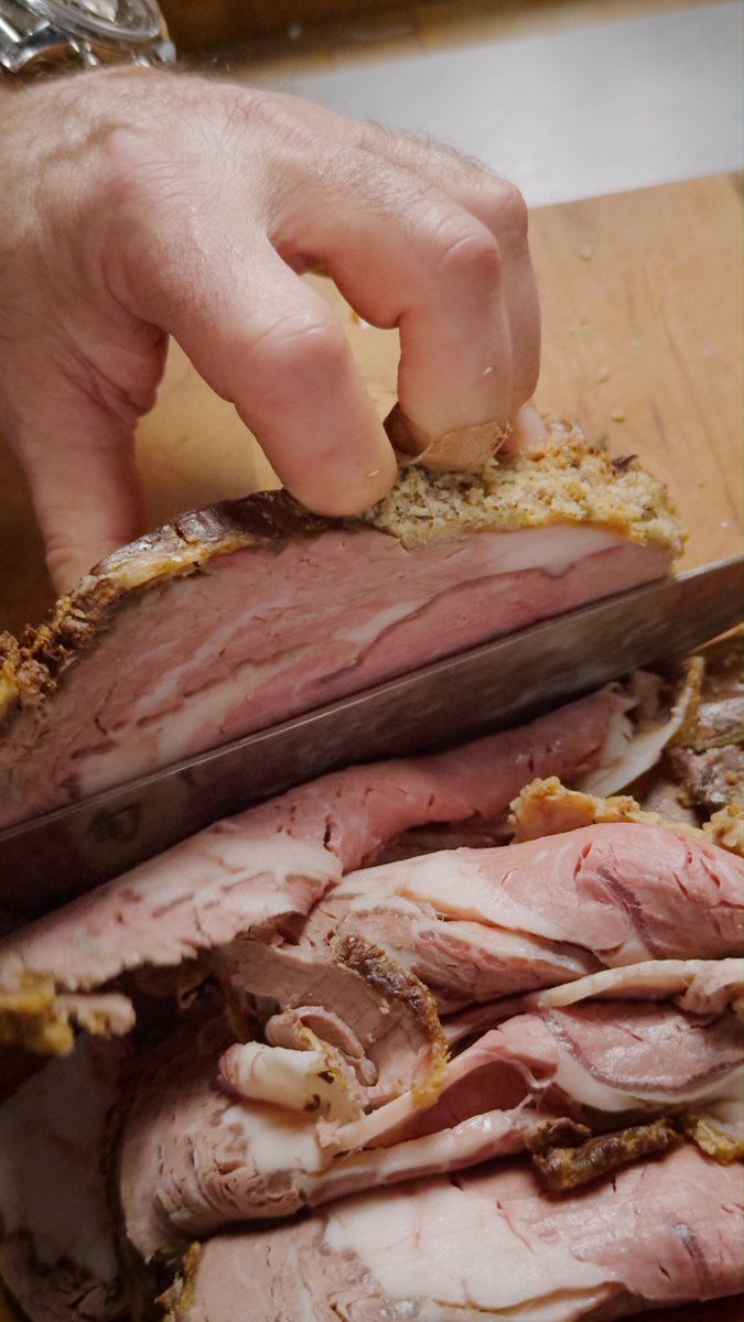 No one else has the courage to tell you this. The real flex is what you do with the leftovers. Roast it for dinner...then make it even better the next day. Thinly sliced prime rib. Jammy caramelized onions. Melted gruyère. Crusty roll. A proper dunk in a rich jus. Yep, my leftovers aren’t an afterthought, they're the encore you ache to hear played. Sharp knives matter here. Clean slices mean better texture, better flavor, better sandwiches. I’m using my Shun Cutlery slicer because precision makes all the difference. Save this for the moment you open the fridge and realize the best meal of the holiday is still ahead.