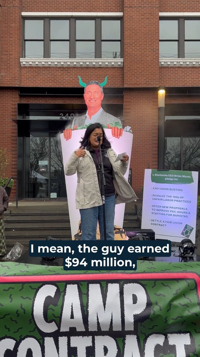 If Starbucks CEO Brian Niccol can make $96 MILLION in just 4 months, he can afford to pay his workers a living wage. The problem isn’t scarcity, it’s greed.