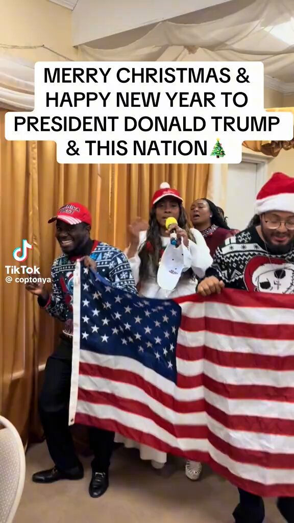 This is great to see. These people clearly love their president and their country and want to wish a Merry Christmas to Donald Trump and the rest of America. More of this!