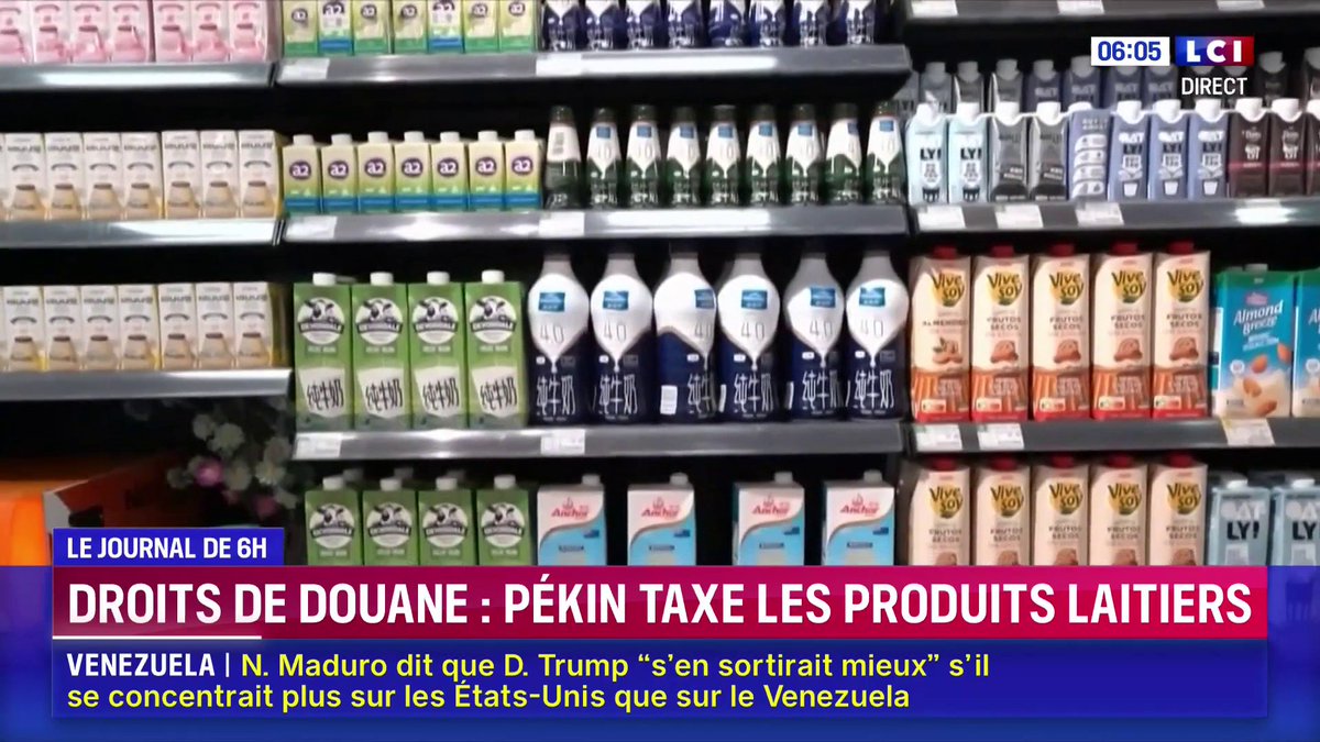 Taxe chinoise sur les produits laitiers européens : "coup de massue" pour les exportateurs français