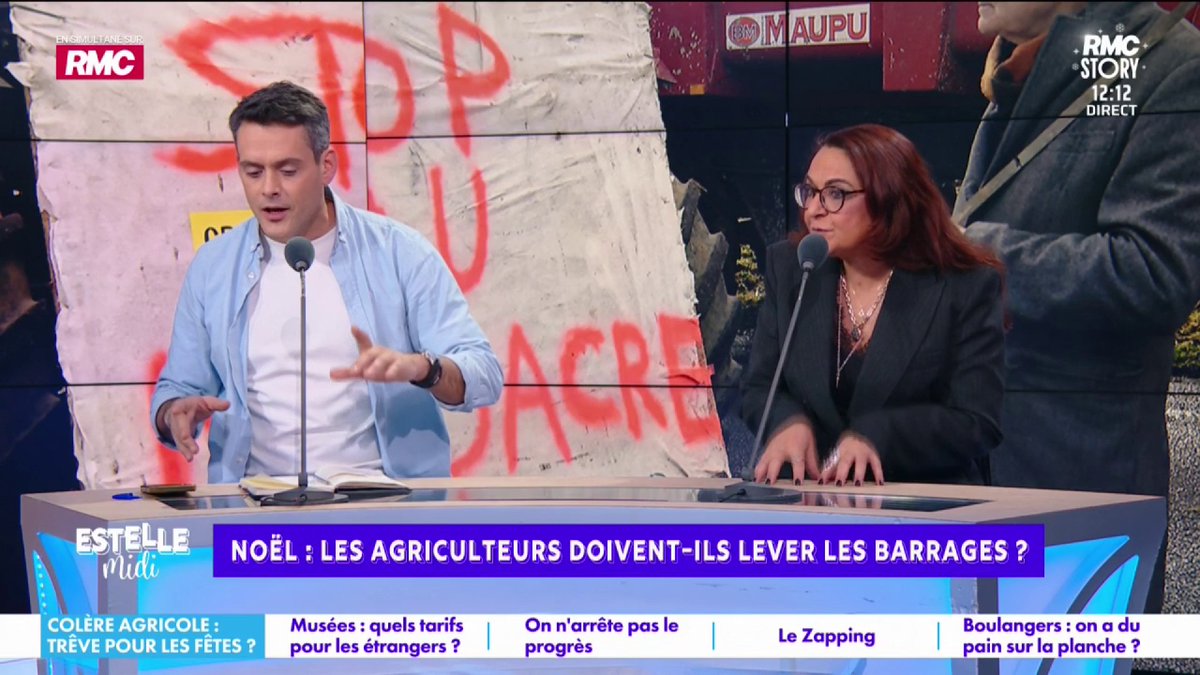 🚜 Barrages agricoles 🎙️ Baptiste des Monstiers : "Les 76% de Français qui soutiennent les agriculteurs, je voudrais bien voir les courses qu'ils font au supermarché ! Ils soutiennent mais vont se ruer sur la laitue espagnole ! Soutenir, c'est acheter français !" #EstelleMidi