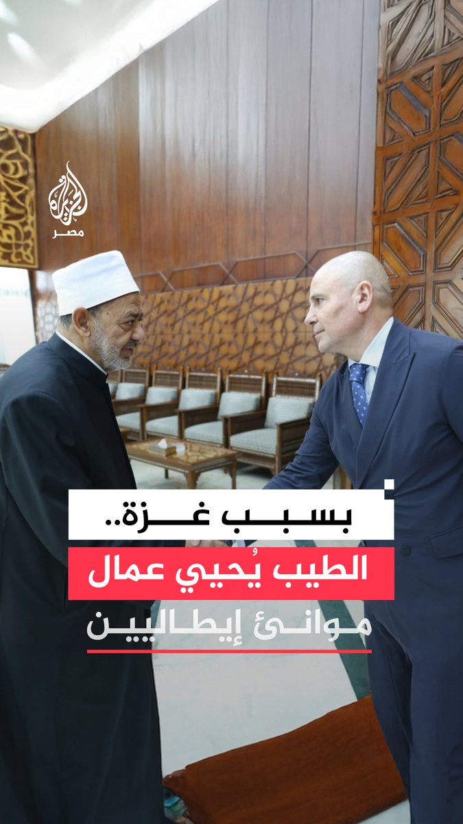 بعد رفضهم تحميل سفن بالأسلحة المتجهة إلى إسرائيل.. شيخ الأزهر أحمد الطيب يحيي عمال الموانئ الإيطاليين