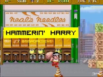 ¡HAMMERIN' HARRY en 1 minuto! Hoy os hablo del divertido arcade protagonizado por el working class hero de Irem ¡Se agradecen los retweets! ❤️#retrogaming