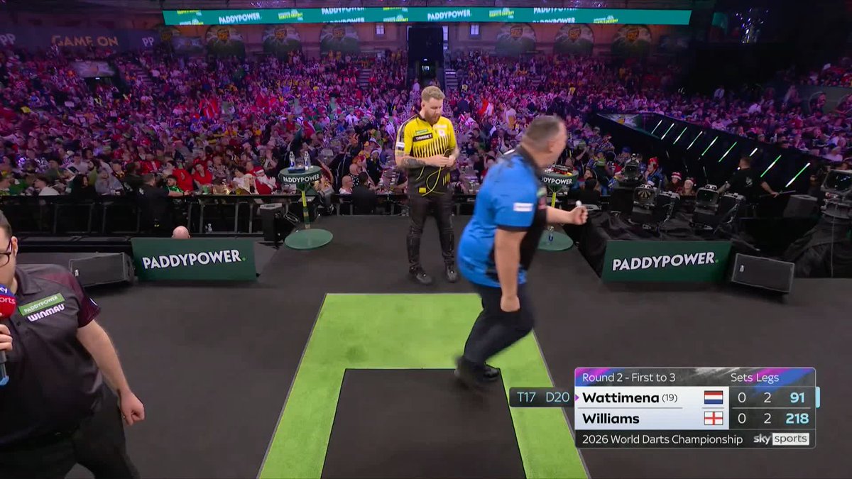 WATTIMENA WINS SET ONE! Jermaine Wattimena averages over 102 and takes out an 11-darter to win the opening set against Scott Williams! 📺 #WCDarts | R2