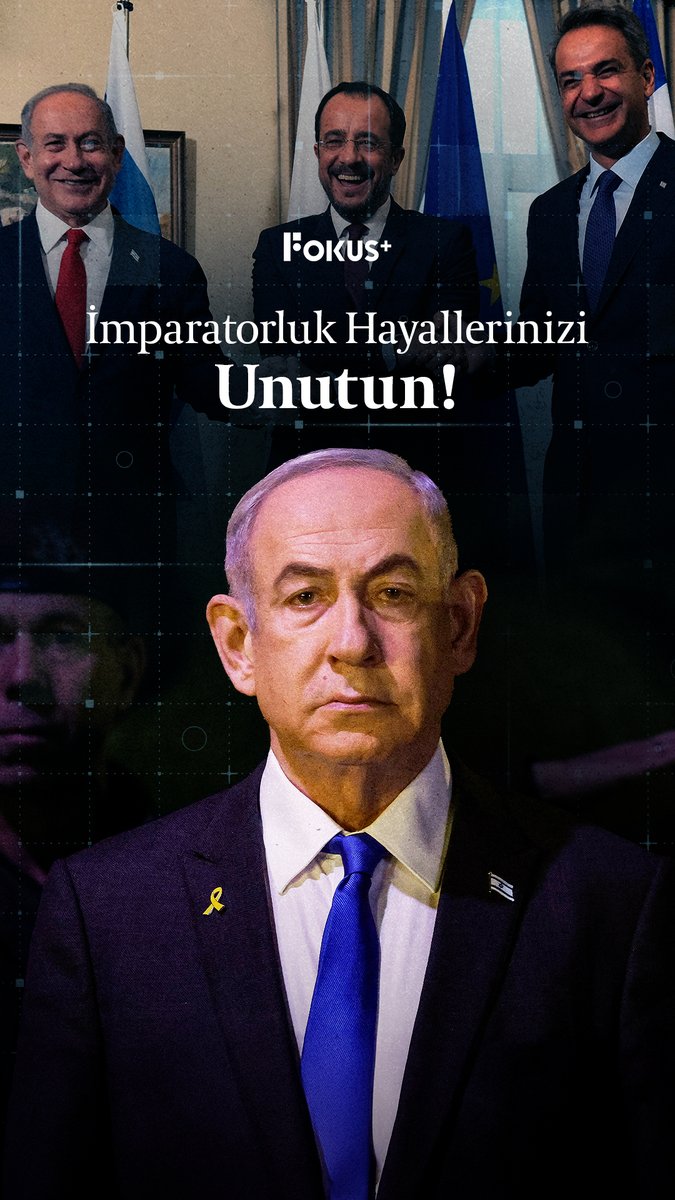 ➕ “Topraklarımız üzerinde yeniden hakimiyet kurarak imparatorluklarını diriltme hayalleri kuranlara diyorum: Unutun.” ▪️ İsrail Başbakanı Binyamin Netanyahu, Kudüs’te düzenlenen bir zirvede Yunan mevkidaşı Miçotakis ve Güney Kıbrıs Cumhuriyeti Cumhurbaşkanı Hristodulidis ile bir araya geldi. ▪️ Zirvede iki ülke ile birçok konuda iş birliği yapacaklarını duyuran Netanyahu’nun, isim vermeden Türkiye’yi kastettiği bir açıklaması dikkat çekti.