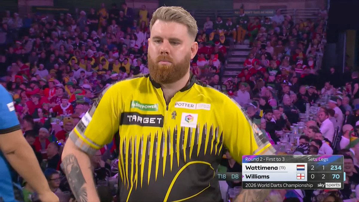 WILLIAMS STAYS ALIVE! Scott Williams takes set three to reduce the deficit to 2-1 against Jermaine Wattimena! 📺 #WCDarts | R2