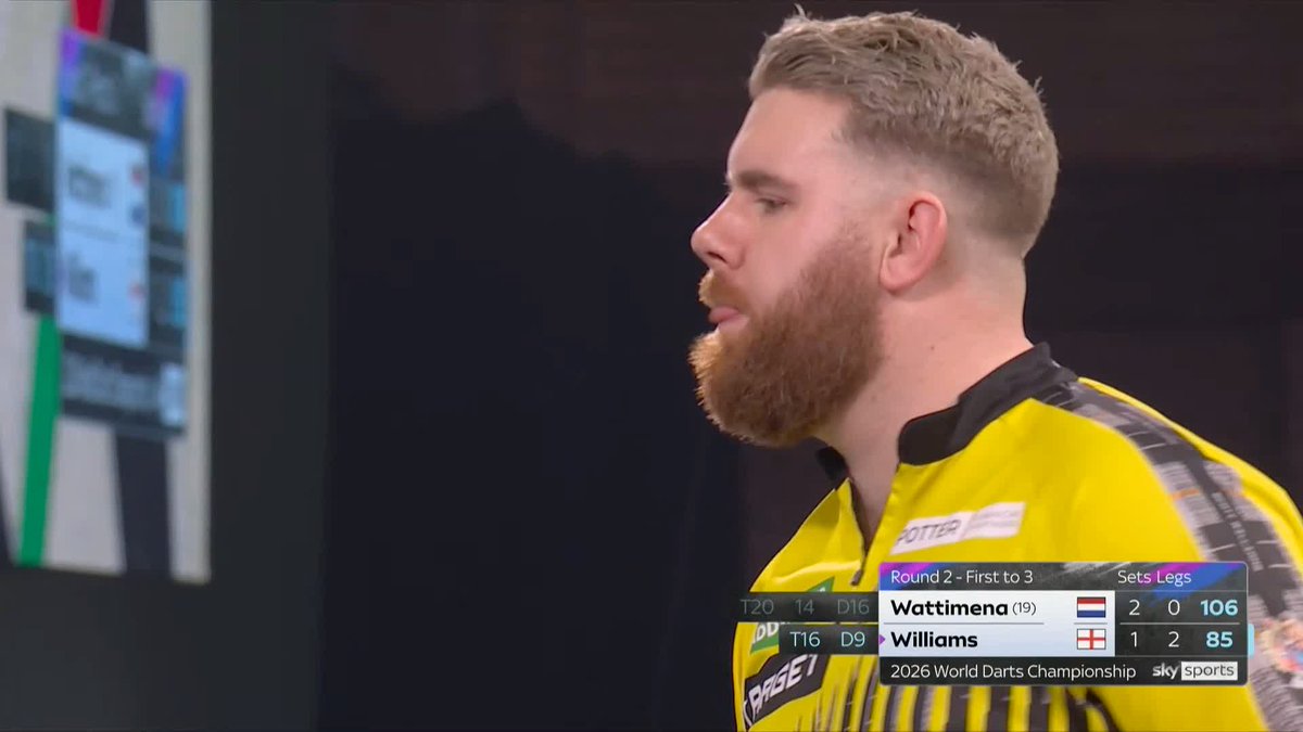 WILLIAMS FORCES YET ANOTHER DECIDING SET! Scott Williams takes out 85 to level the match at 2-2 against Jermaine Wattimena, and force our third consecutive deciding set of the session! 📺 #WCDarts | R2