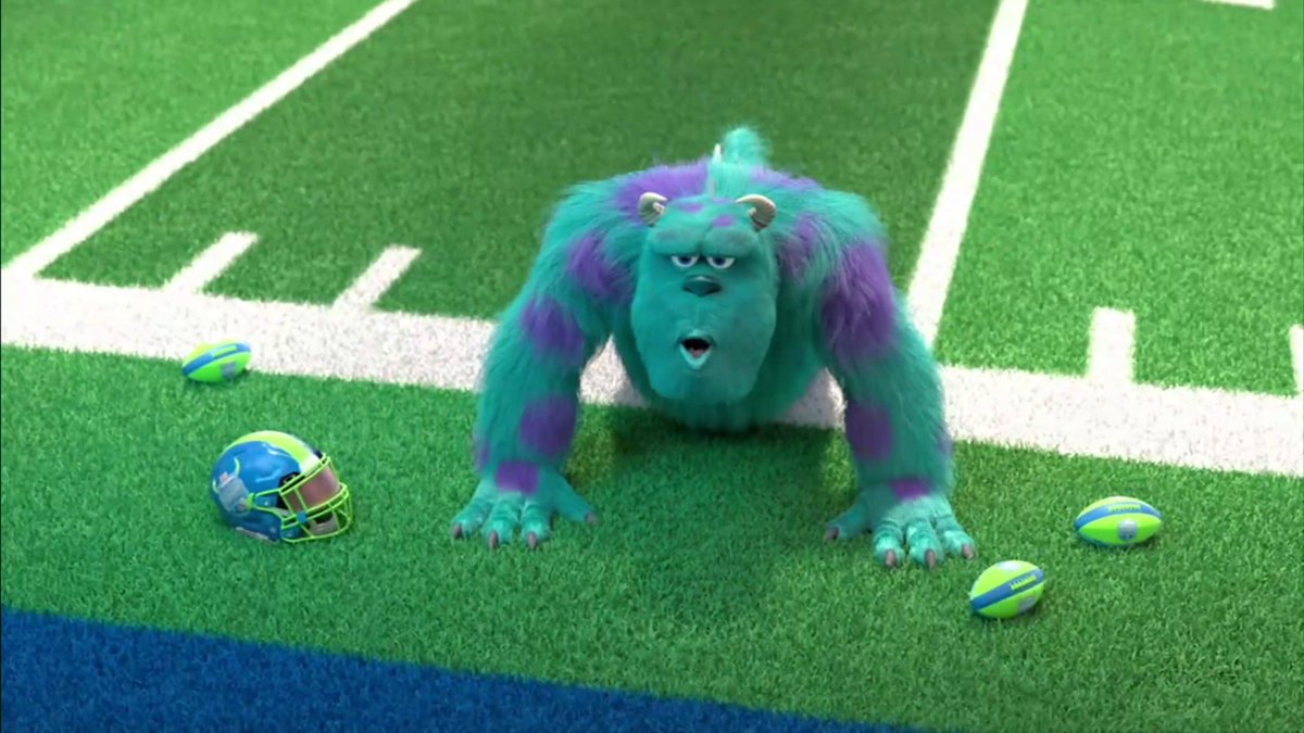 Sully had a few push-ups to do during this 49ers win in Monstropolis 💪 Watch this week's Monday Night Football recap of 49ers-Colts from SC+ on Disney+ 👻