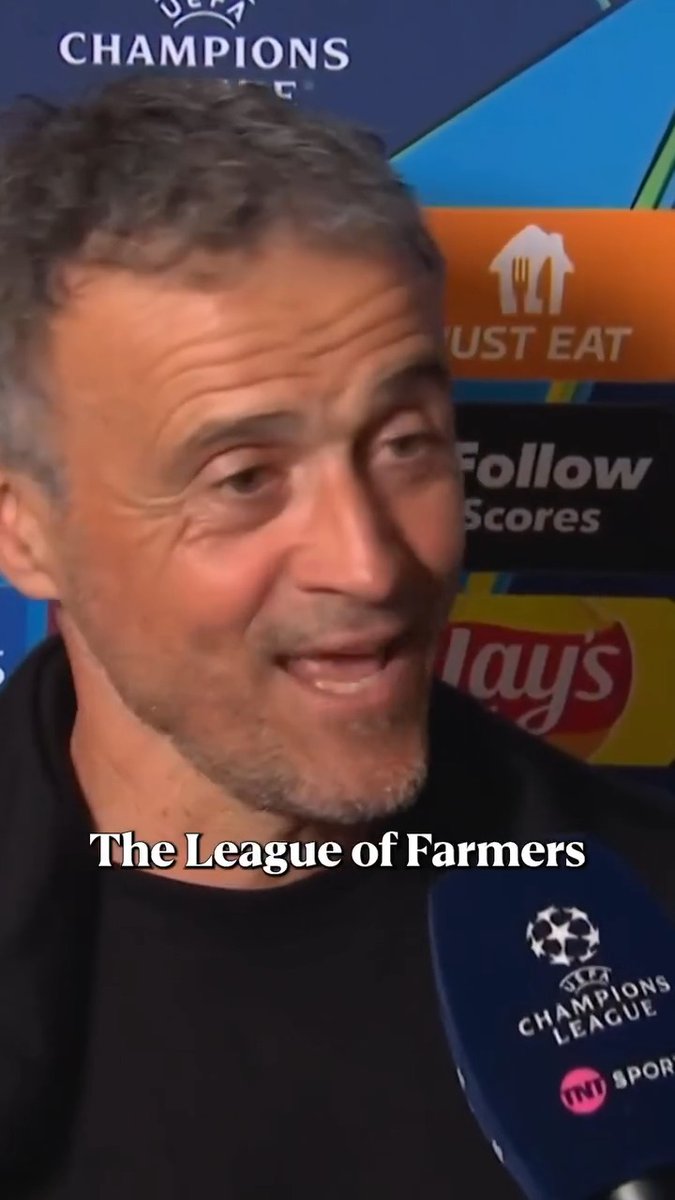 “We are the league of farmers” 🤣 Luis Enrique after being told his PSG team beat all four PL teams they faced in the UCL last season 👀 #BestOf2025
