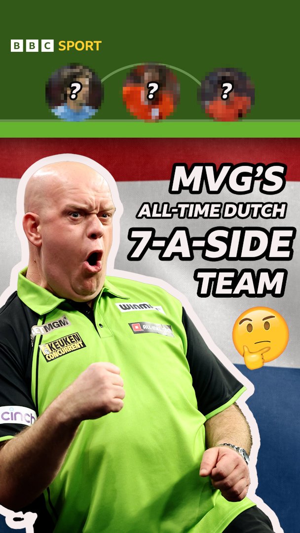 🎯 Michael Van Gerwen is used to hitting the target! But who's he relying upon in attack in his all-time Dutch 7-a-side team? 🇳🇱🤔