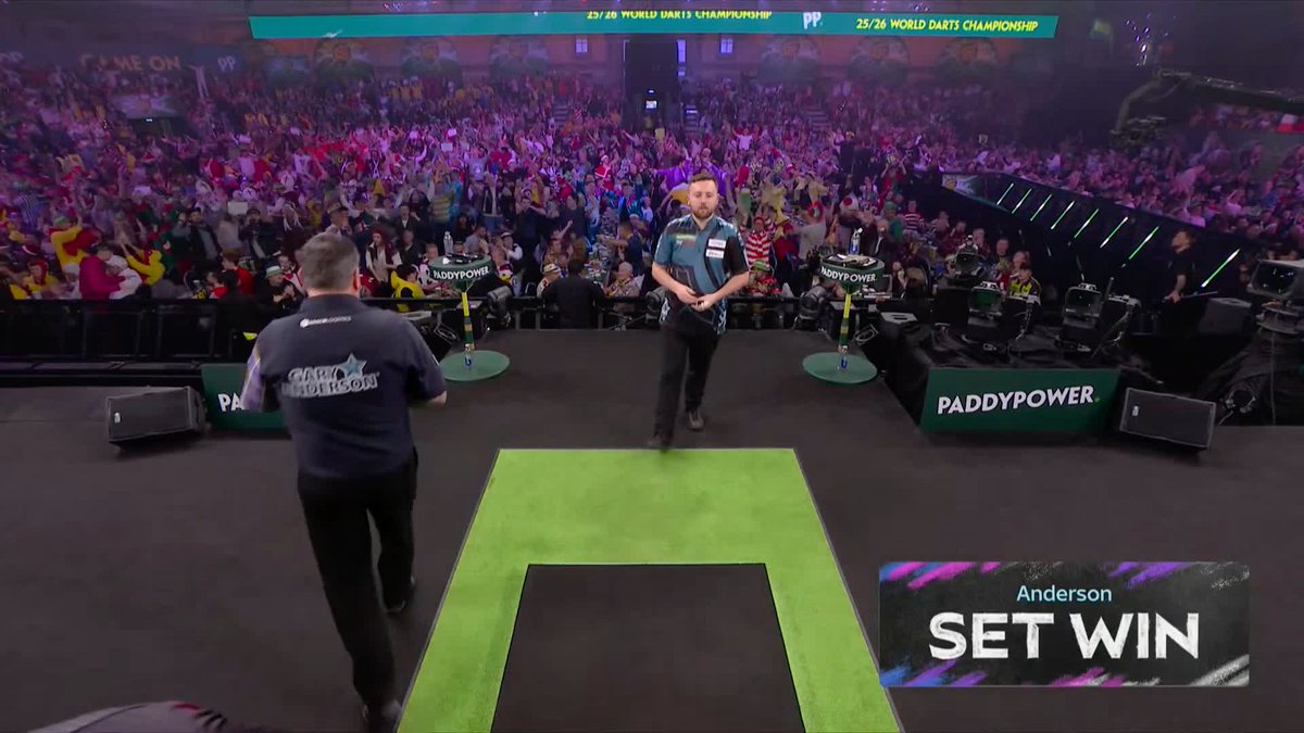 ANDERSON EQUALISES! Gary Anderson with a set average of almost 112 as he levels this high-quality game against Connor Scutt at one set apiece! 📺 #WCDarts | R2
