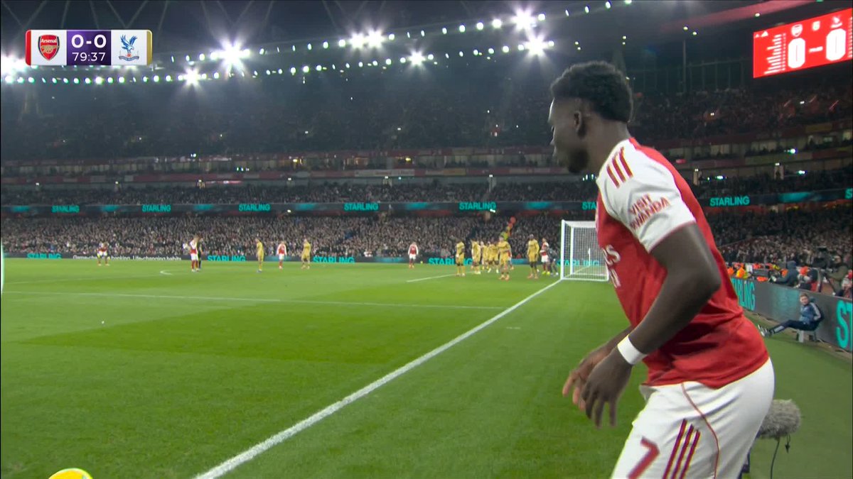 Arsenal have the lead! 🔴 Maxence Lacroix puts the ball into his own net!