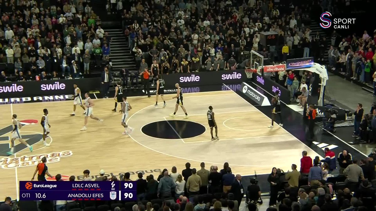 ISAIA CORDINIER İLE ÖNE GEÇİYORUZ! ASVEL 90-92 Anadolu Efes, son 10.6 saniye.