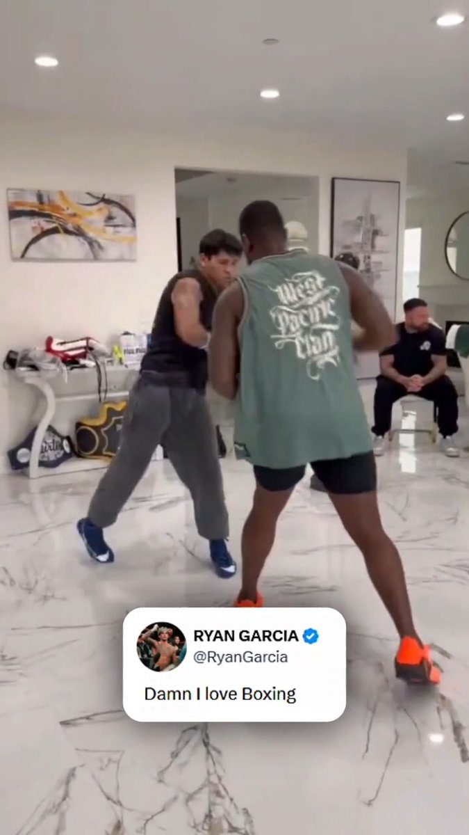 Ryan Garcia showing off the power as he prepares for his February return against Mario Barrios 💥