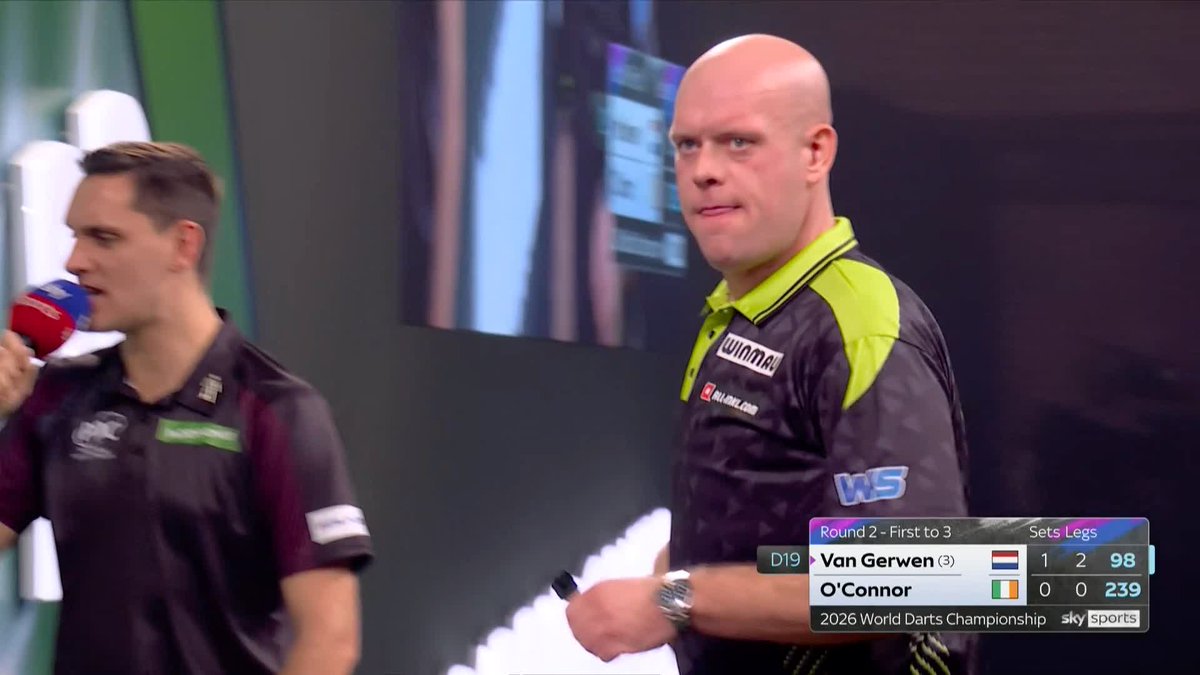 VAN GERWEN IS MOTORING! Michael van Gerwen is playing some vintage darts, taking out an 11-darter to win his SIXTH leg on the spin and second set! 📺 #WCDarts | R2