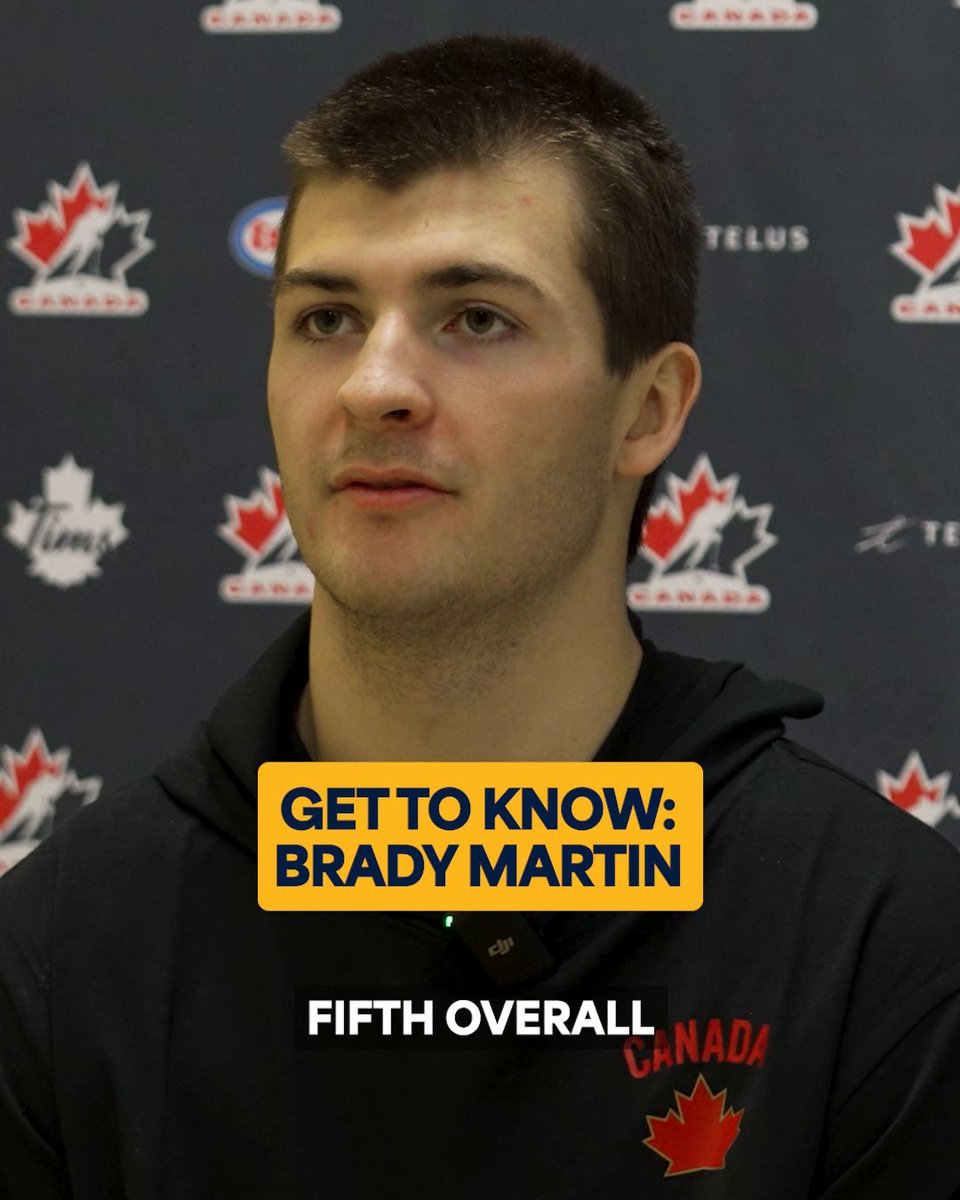 Get to know Brady Martin! 🚜 Full coverage of the 2026 World Junior Championship begins Friday on NHL Network!