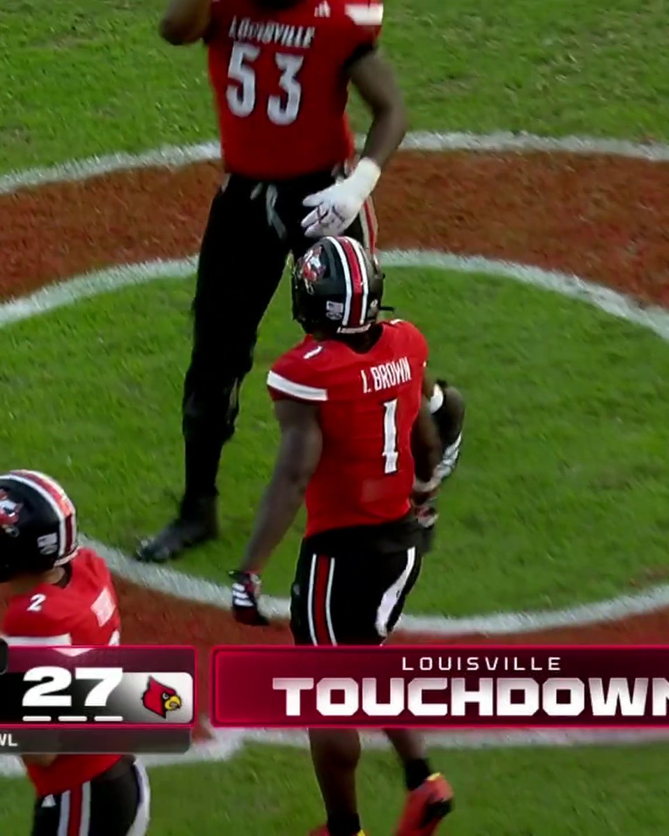 Isaac Brown turned on the jets on this TD 😮‍💨 Louisville Football
