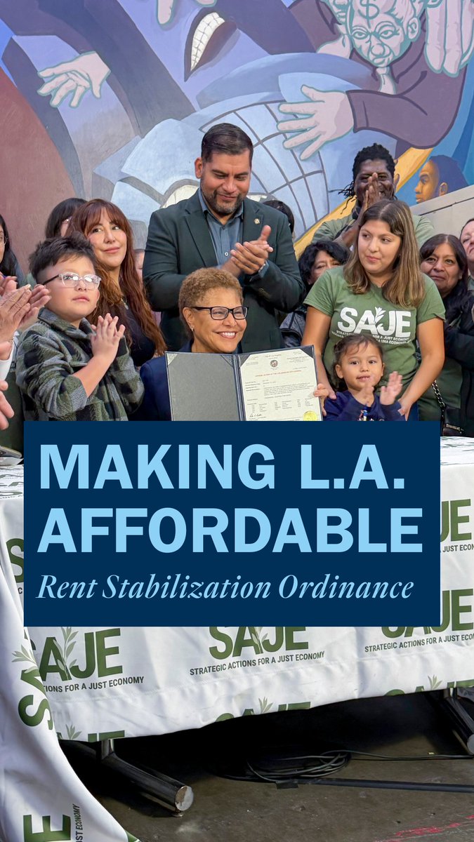 This new law enacts more protections for renters, furthering our work to make Los Angeles more affordable, so that more Angelenos can not only make rent but also live full and stable lives. Learn more: