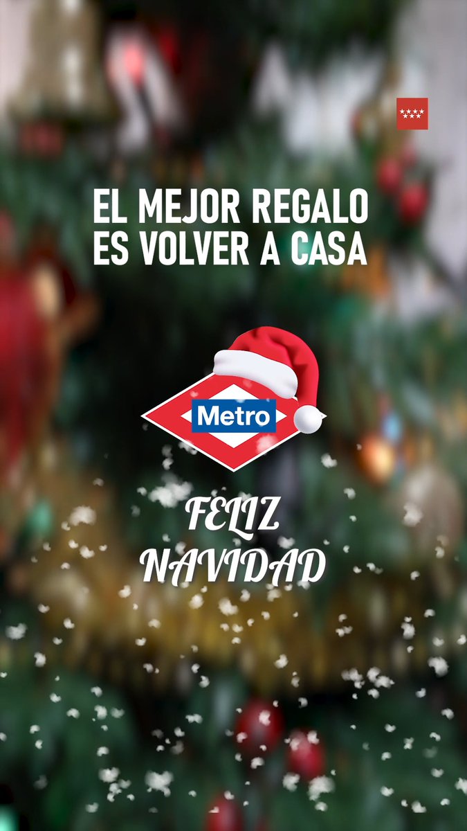 🎁 El mejor regalo es volver a casa. 🚇🎄 De parte de todos los que hacemos Metro: ¡Feliz Navidad! #NavidadEnMetro #LlevamosLaNavidad