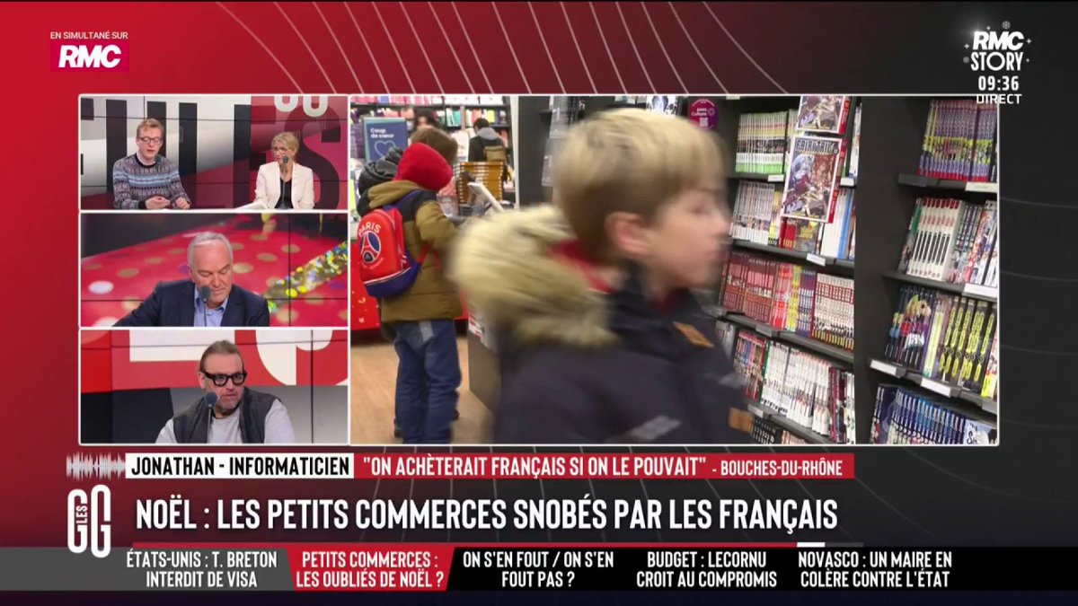 🎁 Noël : les petits commerces snobés 📞 Jonathan : "Je ne pense pas que les Français soient hypocrites... Il y a 2 problématiques : le porte-monnaie car acheter local, c'est mettre un peu plus... et l'accessibilité des petites boutiques ! C'est chaud de se garer..." #GGRMC