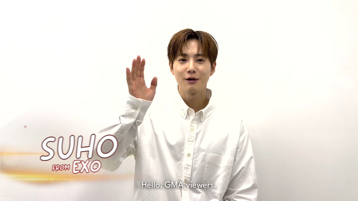 Warm holiday greetings from our beloved EXO leadernim, Suho, to all the wonderful viewers of GMA The Heart of Asia 💙✨
