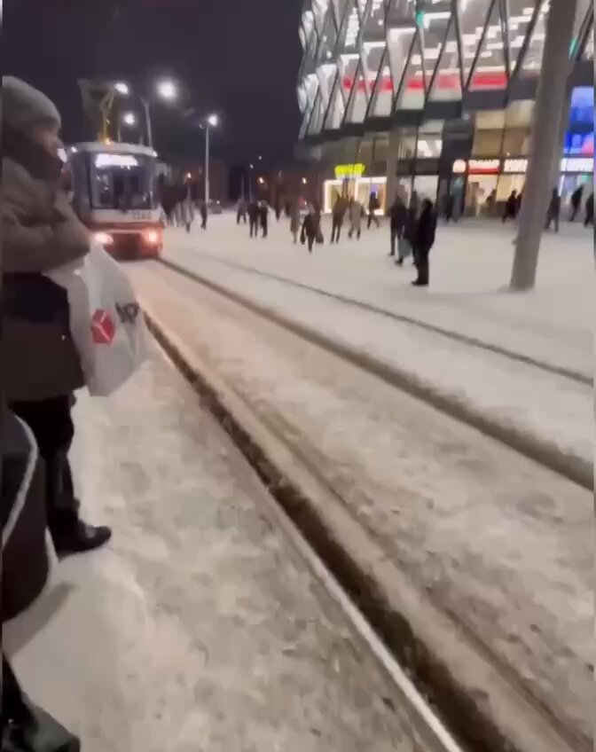 An elderly Siberian lady showed everyone how to stop a tram with sheer force of will in Novosibirsk. She stepped onto the tracks, argued with the driver, demanded the doors be opened (things escalated to shoving) and in the end she won. A few others jumped on too.