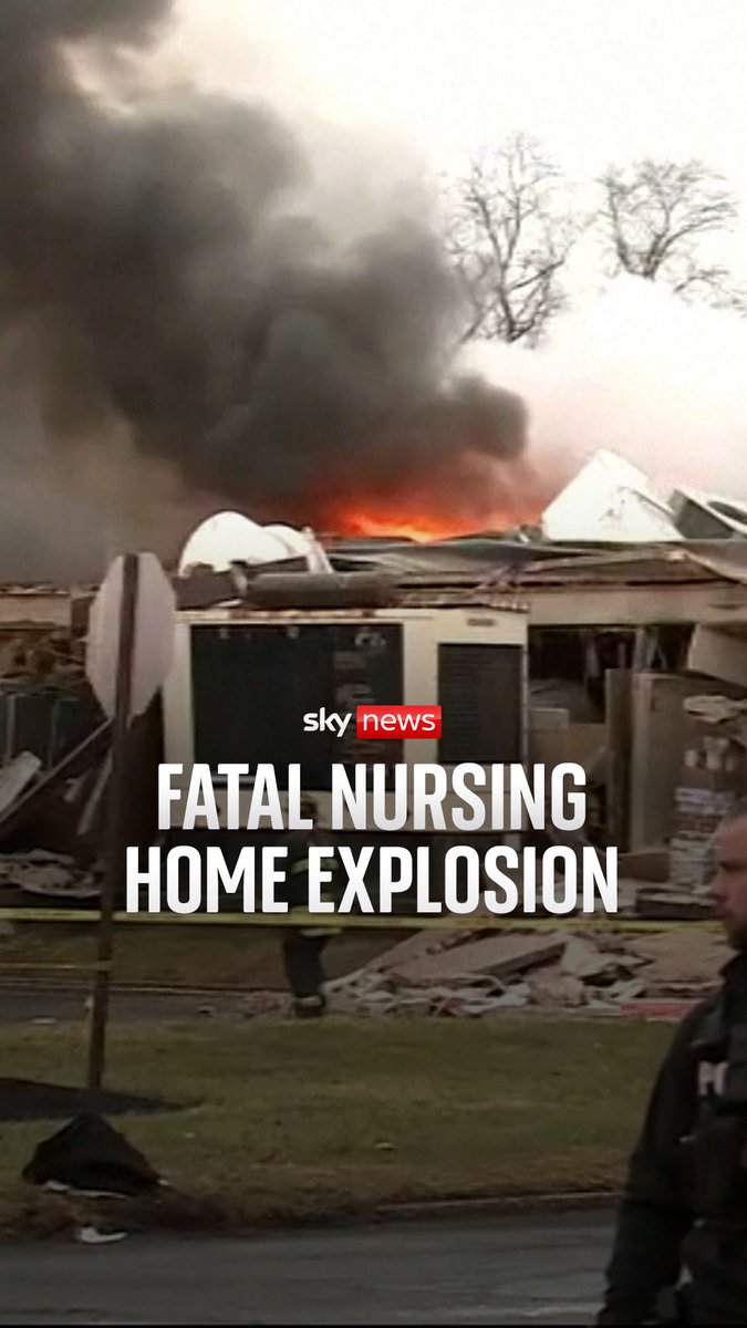 Two people have died and others are missing after an explosion at a nursing home in the US. The explosion destroyed part of the building and caused a fire.