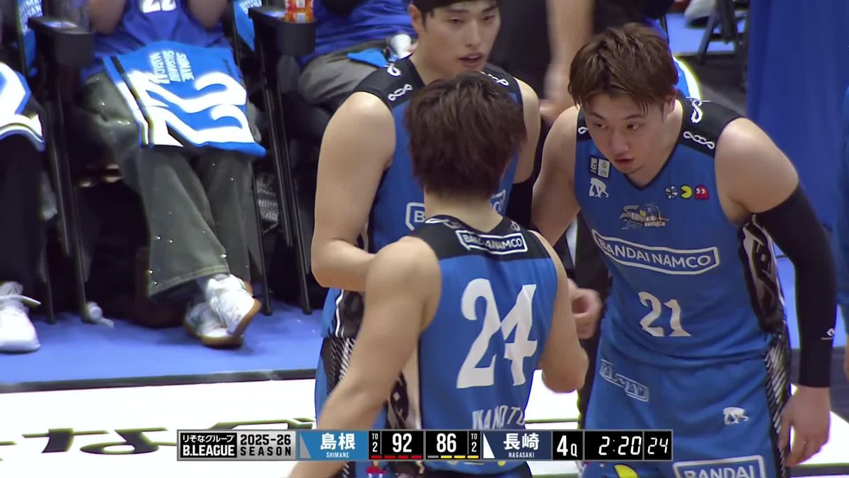 2人がファールアウトになるピンチに💥 負傷で一時退場していた #岡本飛竜 が復活💪🙏 📡配信中🏀 #島根スサノオマジック