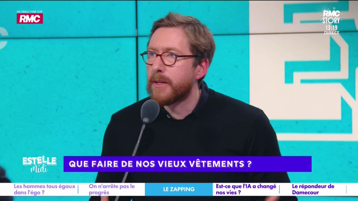 👕 Que faire de nos vieux vêtements ? 🎙️ Pierre Rondeau : "Quand je vois des gens qui vont acheter tous les jours sur Shein, porter 3 fois leur pull et le mettre à la poubelle... Arrêtez ! Prenez un pull par mois ! Ne me sortez pas le couplet du pouvoir d'achat !" #EstelleMidi