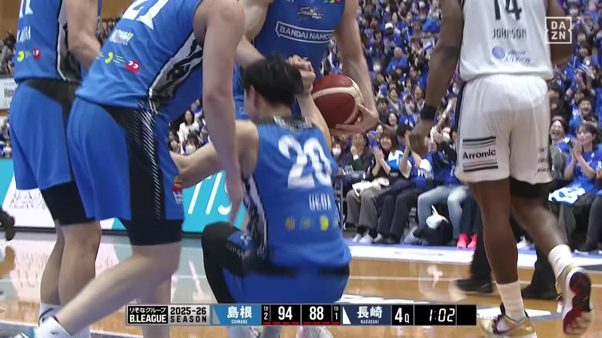 終盤のディフェンスが光る🛡️ 勝利をもたらした好プレー👀 岡田侑大、納見悠仁、上田隼輔がハッスル 🏆B1第16節 🆚島根×長崎 📺#DAZN LIVE配信中 #Bリーグ #だったらDAZN #りそなグループ 島根スサノオマジック