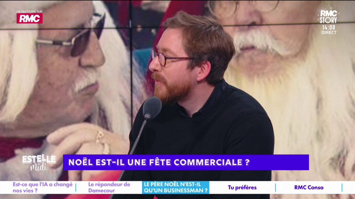 🎄 Noël est-il devenu une fête commerciale ? 🎙️ Pierre Rondeau : "Noël est par définition une fête commerciale ! Soit on fête Saint-Nicolas soit on suit le Père Noël créé par Coca... L'esprit de Noël... Vous êtes bien naïfs ! On pourrait fêter Noël le 22 février" #EstelleMidi