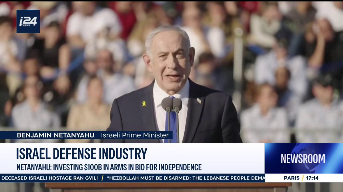 Netanyahu: Israel to ramp up domestic arms production, approving a $110B plan to reduce reliance on foreign suppliers